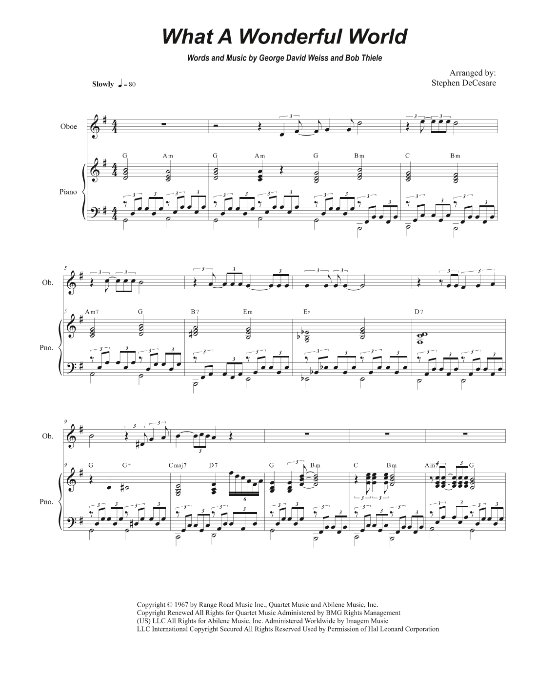 What A Wonderful World (arr. Stephen DeCesare)