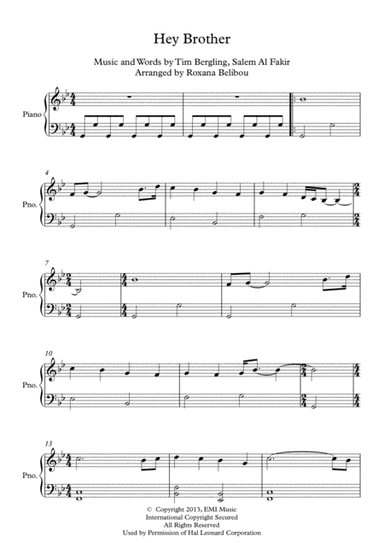 Hey Brother (arr. Roxana Belibou)