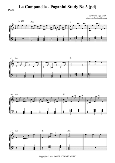 La Campanella - Paganini Study No 3 (pd) (arr. Wesley S. SIlva)