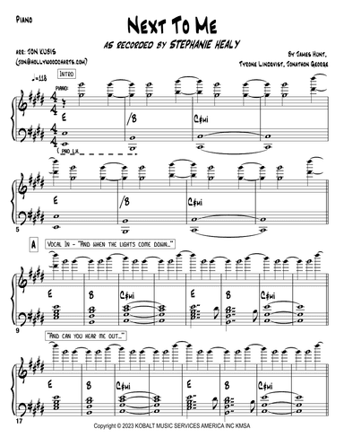 Next To Me (arr. Jon Kubis)