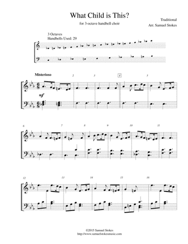 What Child is This? (Greensleeves) - for 3-octave handbell choir (arr. Samuel Stokes)