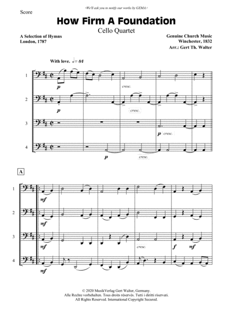 How Firm A Foundation (arr. Gert Th. Walter)