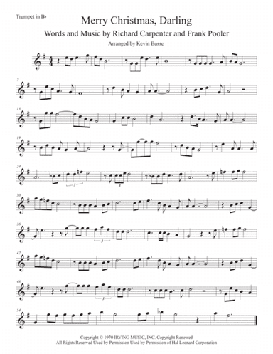 Merry Christmas, Darling (arr. Kevin Busse)