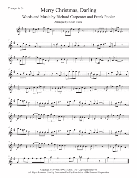 Merry Christmas, Darling (arr. Kevin Busse)