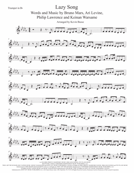The Lazy Song (arr. Kevin Busse)