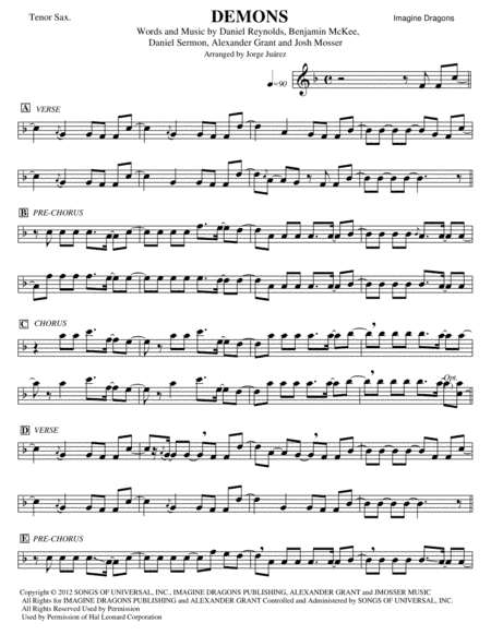 Demons (arr. Jorge Juárez)