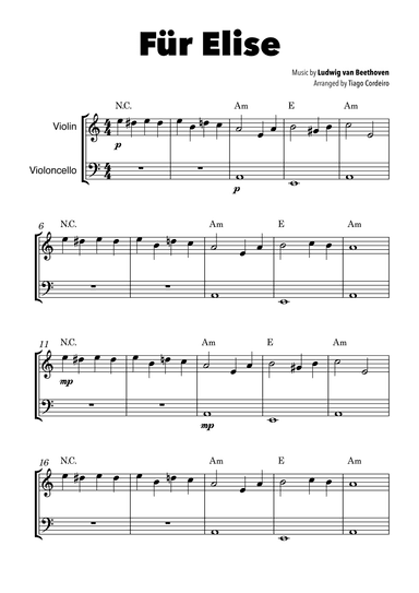 Für Elise (arr. Tiago Cordeiro)