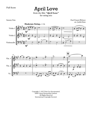 April Love (arr. Judith Katz)