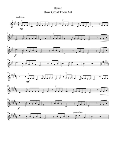 How Great Thou Art for violin solo (arr. Hitoshi Suzuki)