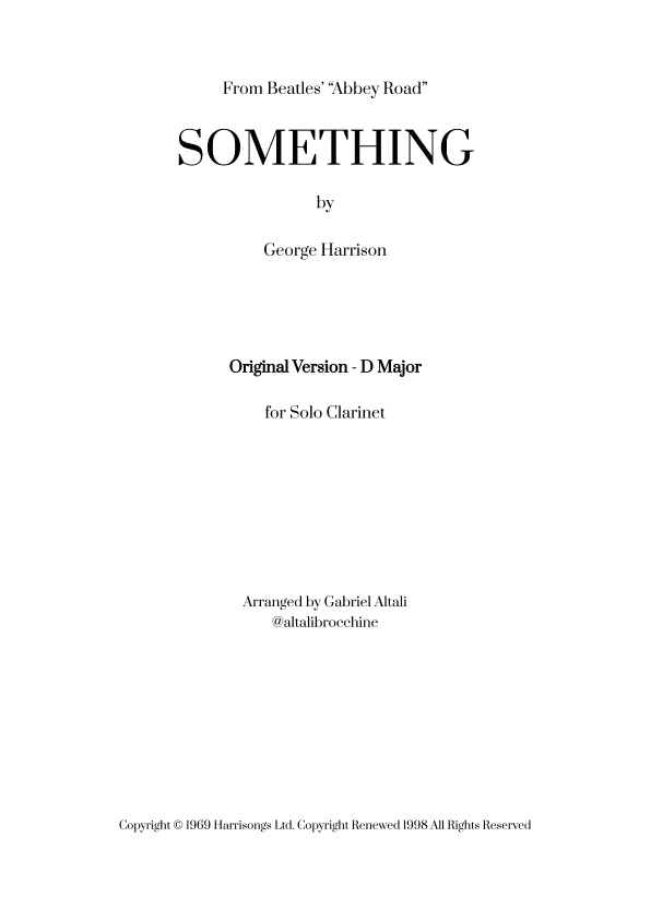 Something (arr. Gabriel Altali - @altalibrocchine)