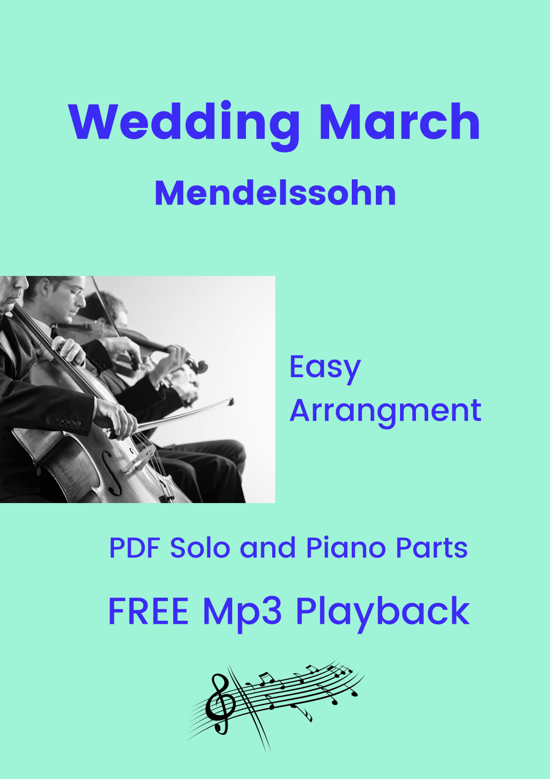 Wedding March (Mendelssohn)  + FREE Mp3 Playback + Solo and Piano Parts (arr. Fabio Eduardo de Oliveira)