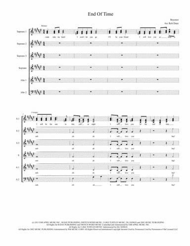 End Of Time (arr. Rob Dietz)