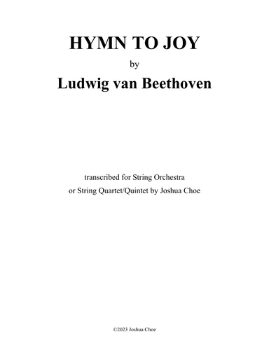 Hymn to Joy (arr. JMJ Arrangements)