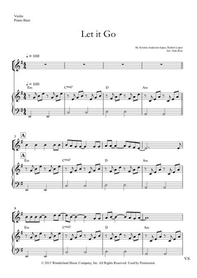 Let It Go (arr. João Reis)