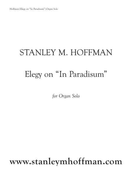 Elegy on "In Paradisum"