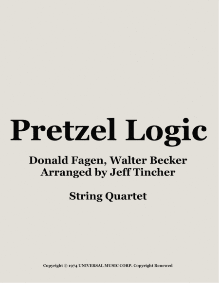 Pretzel Logic (arr. Jeff Tincher)