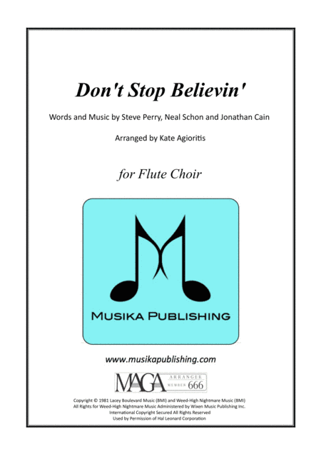 Don't Stop Believin' (arr. Kate Agioritis)