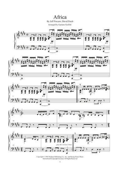 Africa (arr. Gaetano Scalfidi)