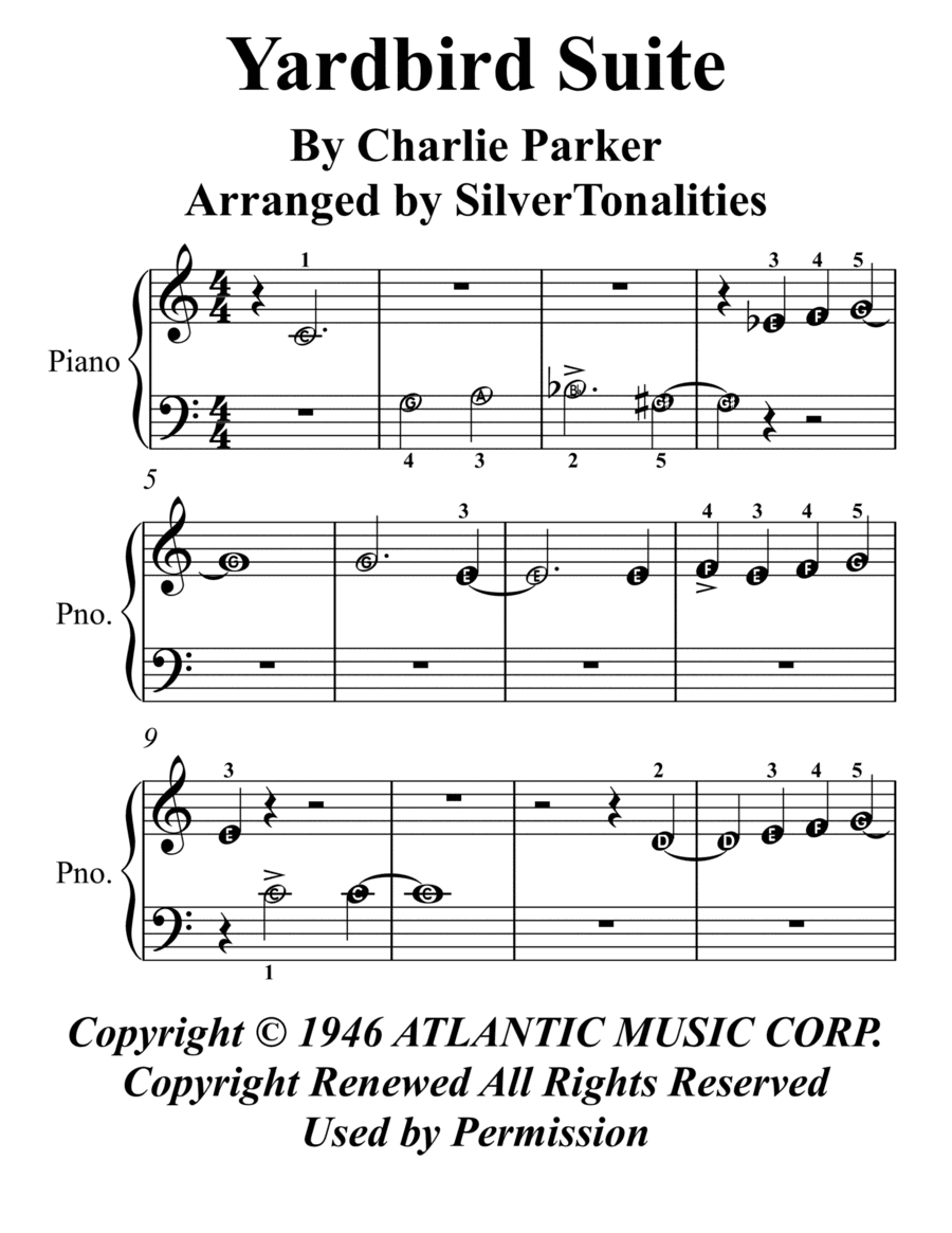 Yardbird Suite (arr. SilverTonalities)