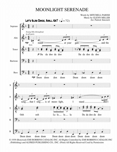 Moonlight Serenade (arr. Patrick Sinozich)