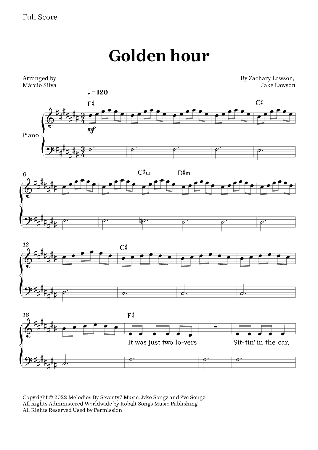 Golden Hour (arr. Márcio Silva)