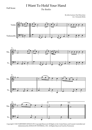 I Want To Hold Your Hand (arr. Fernando Britto)