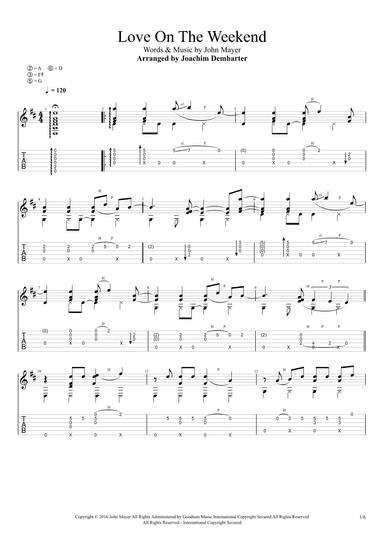 Love On The Weekend (arr. Joachim Demharter)