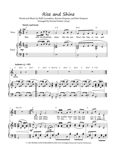 Rise And Shine (arr. Konrad Harley)