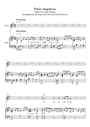 Panis Angelicus - Pedal Harp and Voice (arr. Lizzie Peacock)