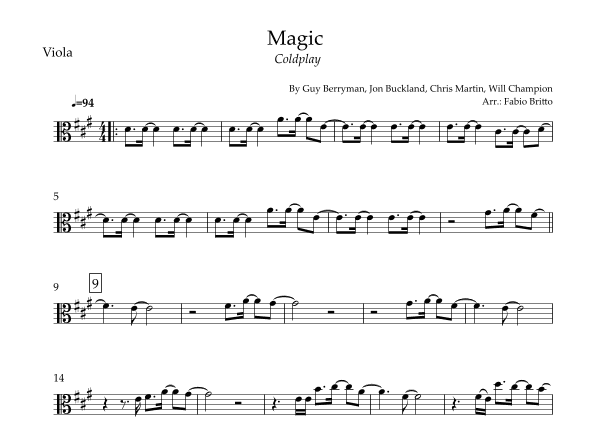 Magic (arr. Fabio Britto)