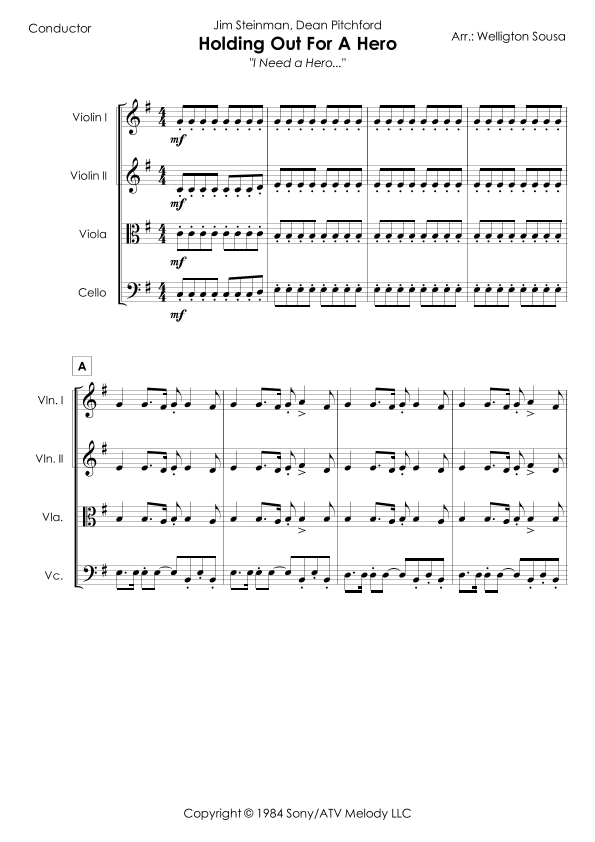 Holding Out For A Hero (arr. Jose Welligton Sousa de Castro)