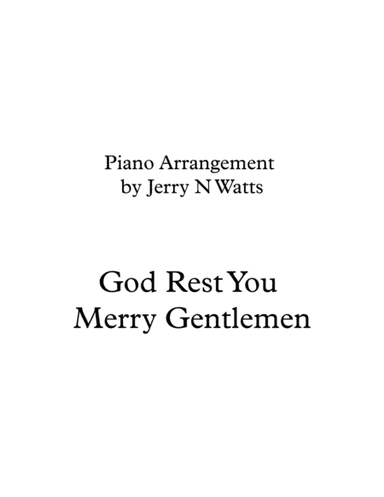 God Rest Ye Merry, Gentlemen (arr. Jerry N Watts)
