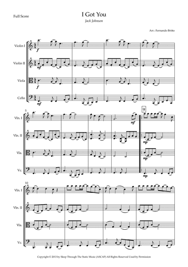 I Got You (arr. Fernando Britto)