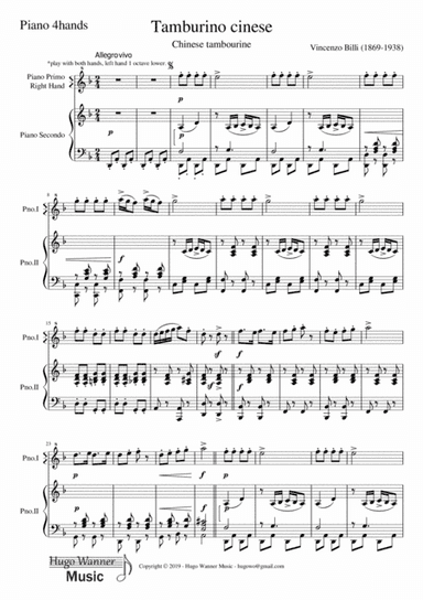 Tamburino Cinese - Chinese Tambourine (arr. Hugo Wanner)