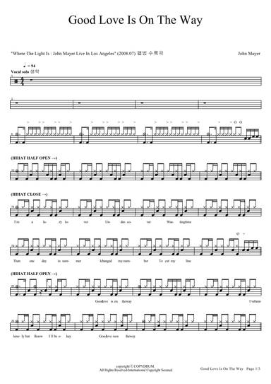 Good Love Is On The Way (arr. COPYDRUM)
