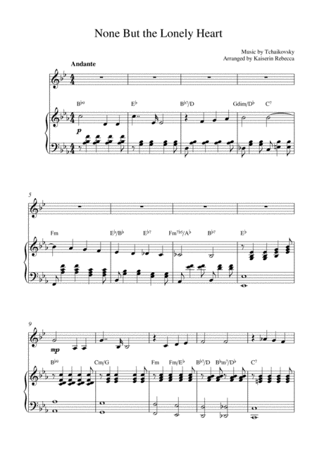 None but the lonely heart (arr. Kaiserin Rebecca)