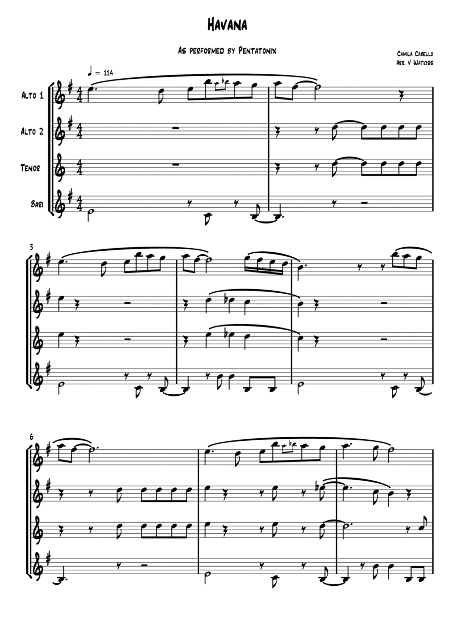 Havana (arr. Verena Watkiss)