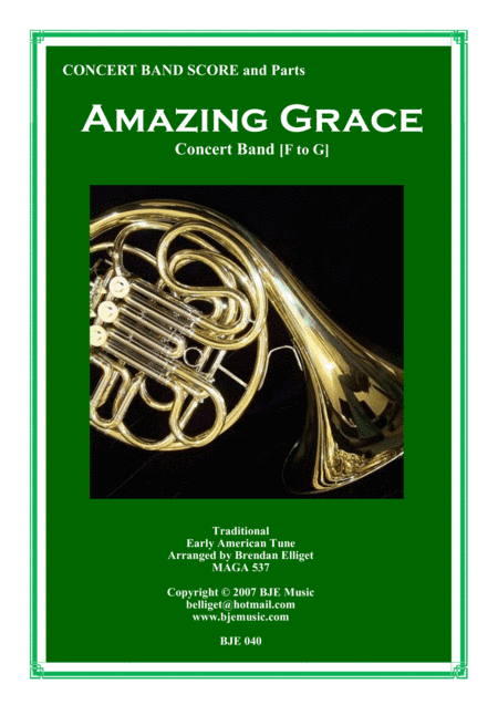 Amazing Grace - Concert Band (arr. Brendan Elliget MAGA 537)