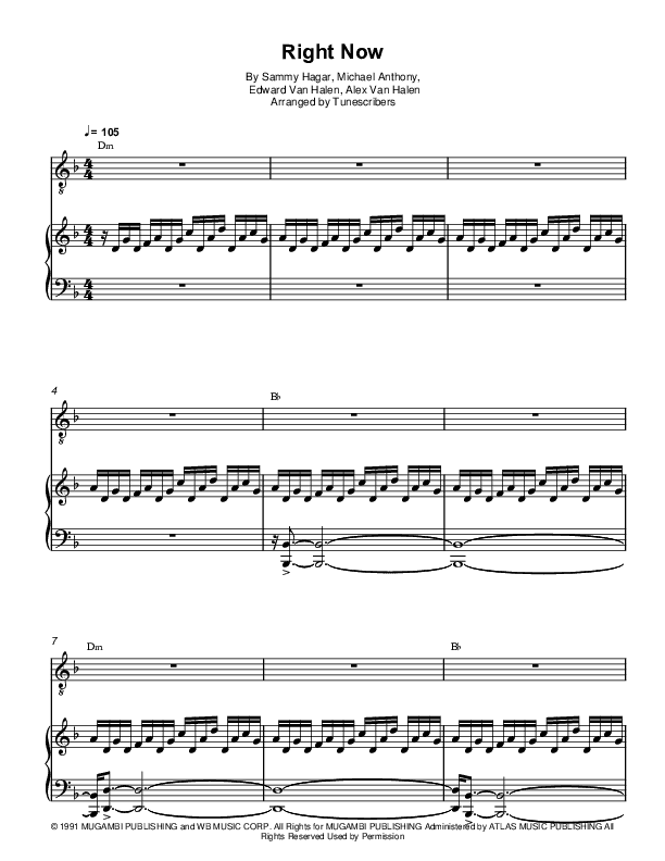 Right Now (arr. Tunescribers)
