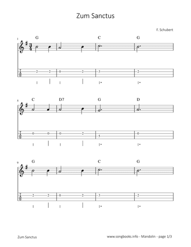 Zum Sanctus - F. Schubert (arr. songbooks.info)
