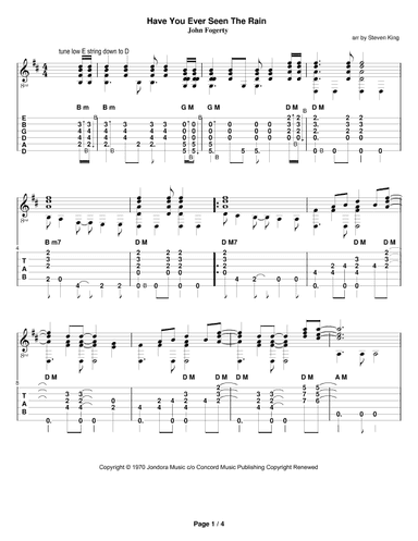 Have You Ever Seen The Rain? (arr. Steven King)