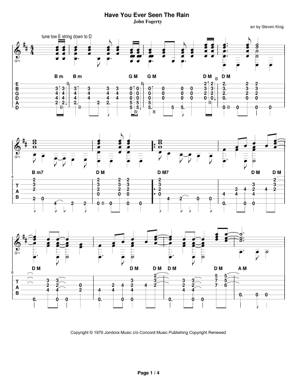 Have You Ever Seen The Rain? (arr. Steven King)