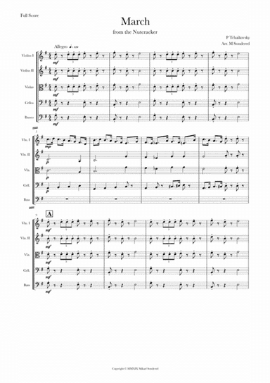 March from the Nutcracker P. Tchaikovsky (arr. M Sondered)
