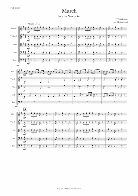 March from the Nutcracker P. Tchaikovsky (arr. M Sondered)
