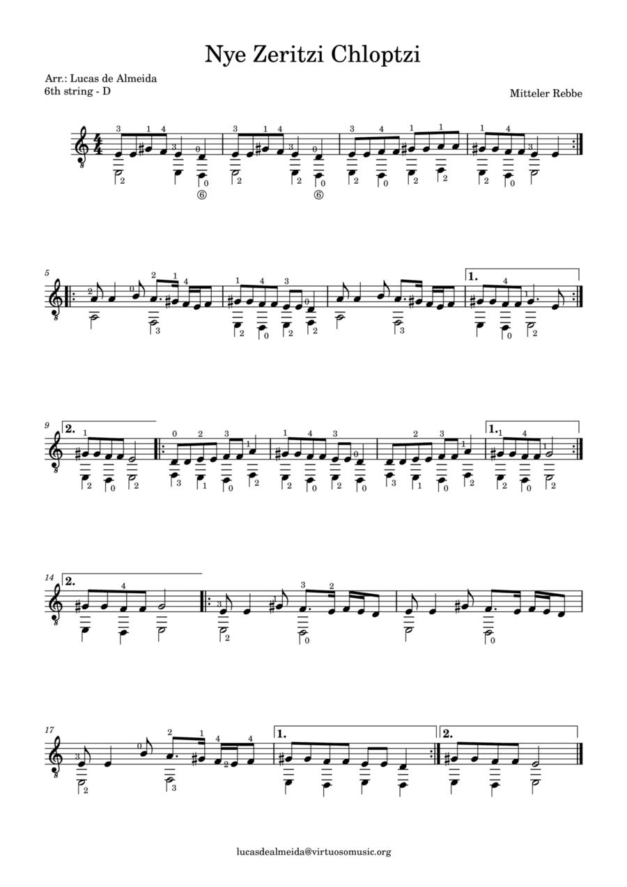Nye Zeritzi Chloptzi (arr. Lucas de Almeida)