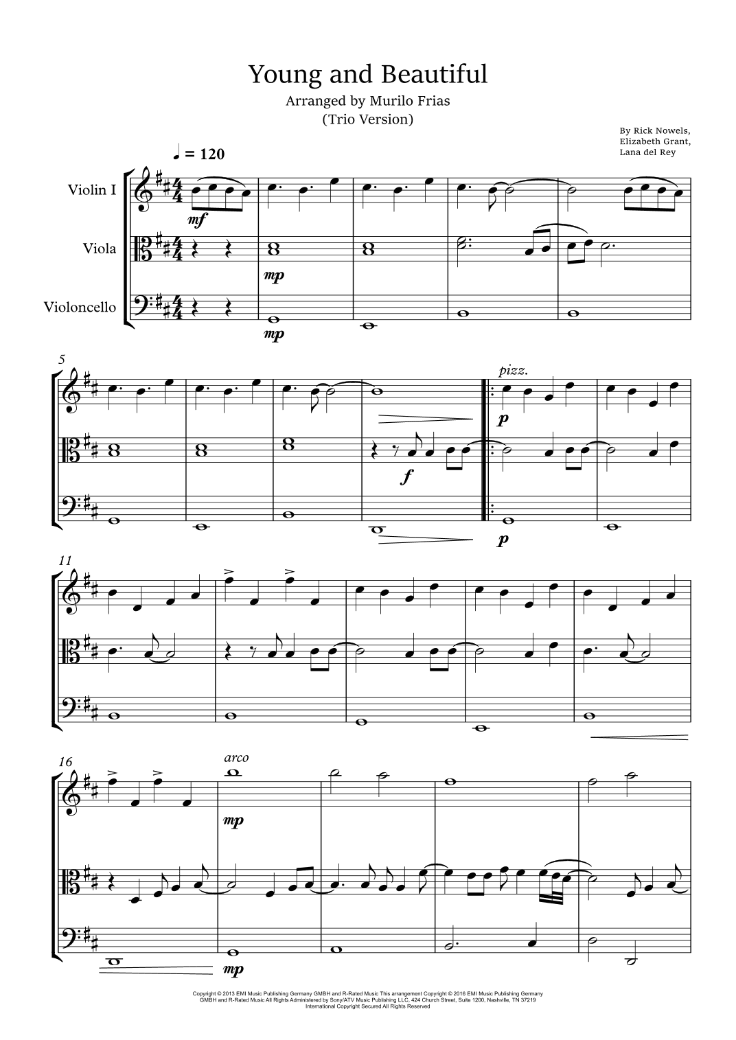 Young And Beautiful (arr. Murilo Frias)