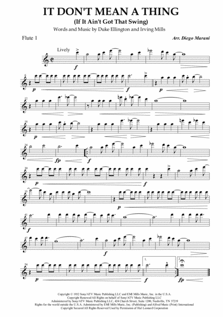 It Don't Mean A Thing (If It Ain't Got That Swing) (arr. Diego Marani)