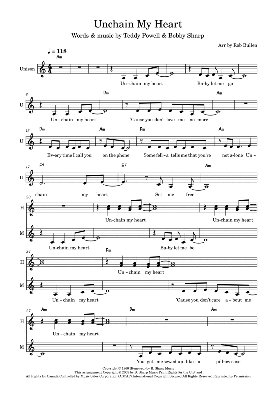 Unchain My Heart (arr. Rob Bullen)