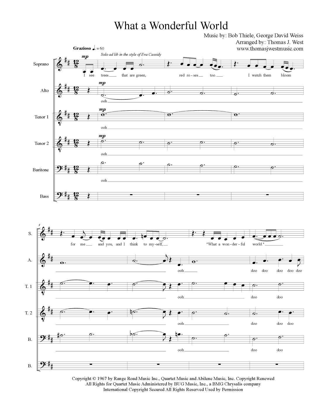 What A Wonderful World (arr. Thomas J. West)