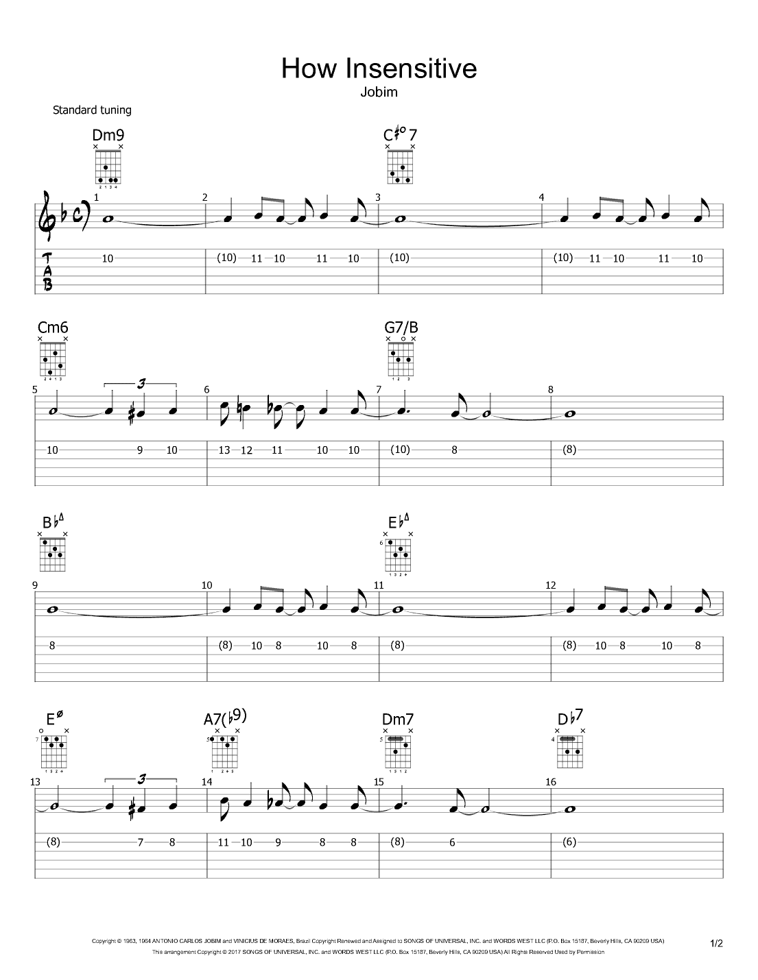 How Insensitive (insensatez) (arr. Philip M Jackson)